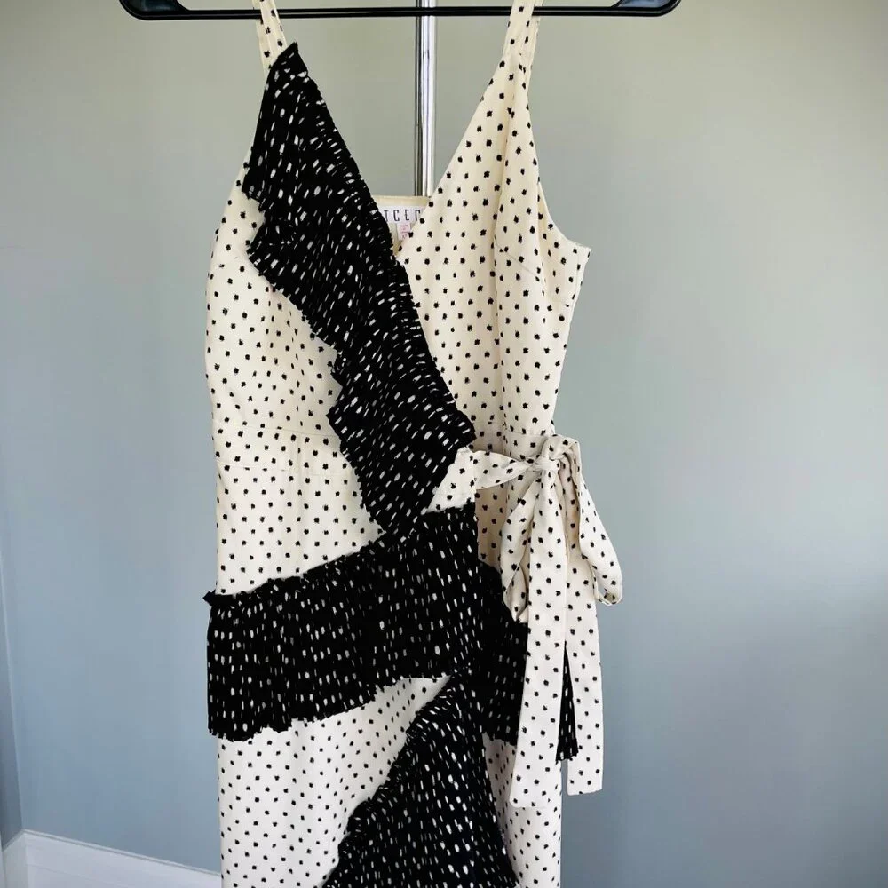 VICI Womens Midi Dresses | Such A Betty Polka Dot Wrap Midi Dress XS
